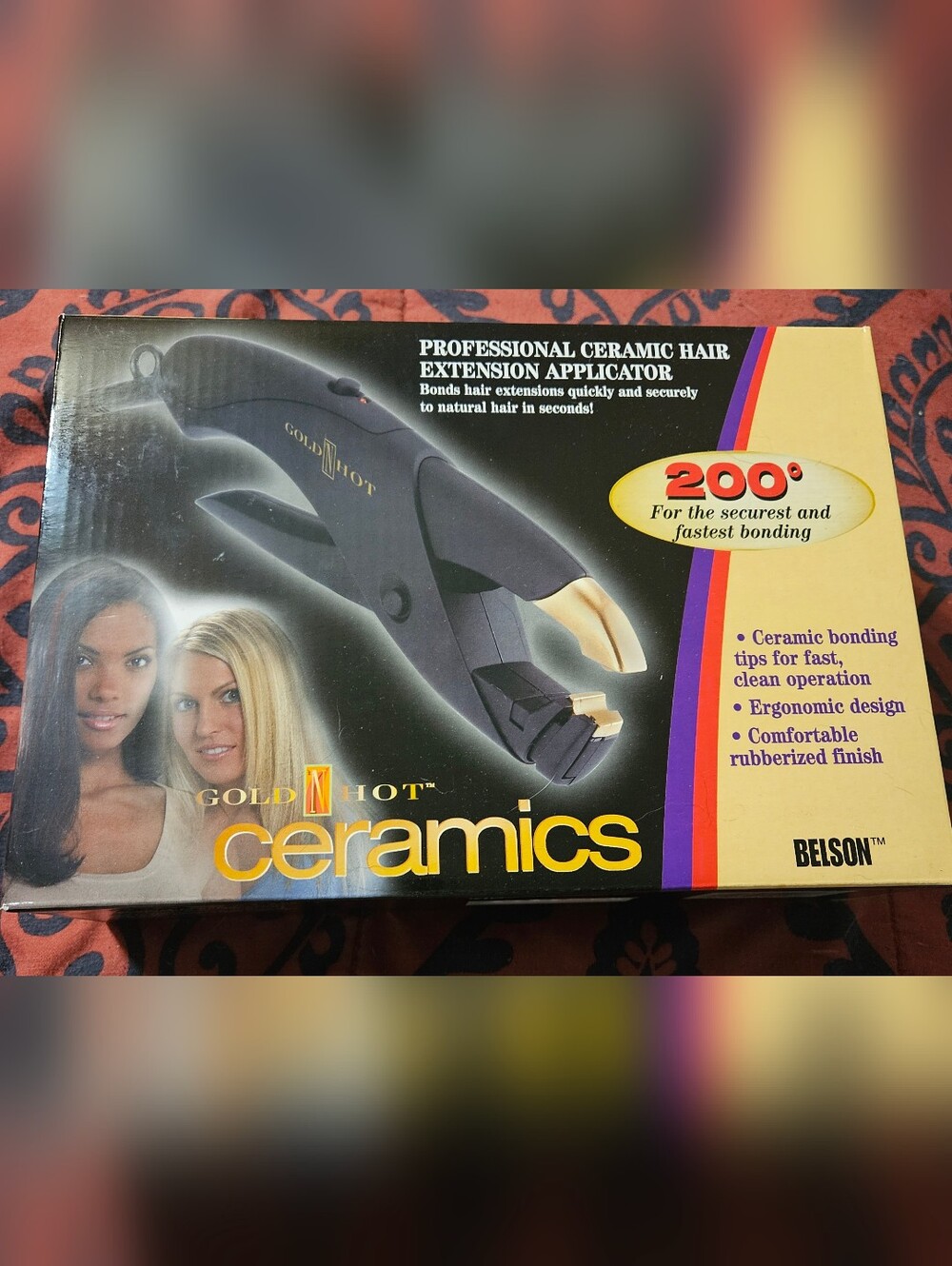 Professional Ceramic Hair Extension Applicator - Black